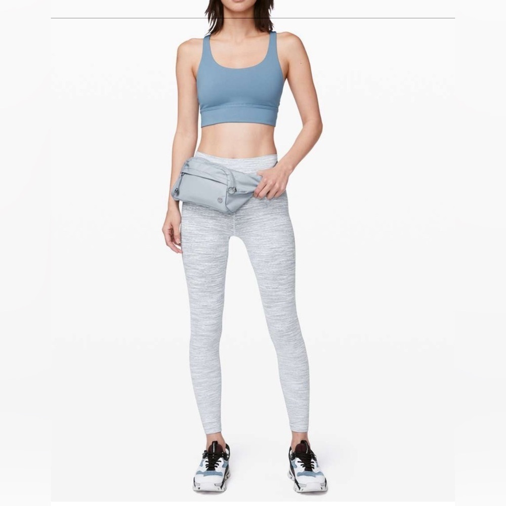 Lululemon Wunder Under High-Rise Tight 25" *Luxtreme Sheer Blue Chambray Size 10